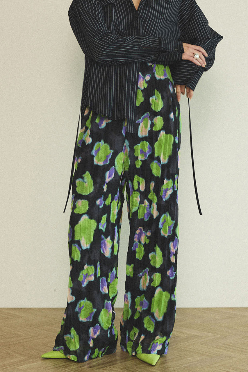 フラワープリーツイージーパンツMAISON SPECIAL/メゾンスペシャル36 MAISON SPECIAL パンツ Floral Pattern Pleated Easy Pants