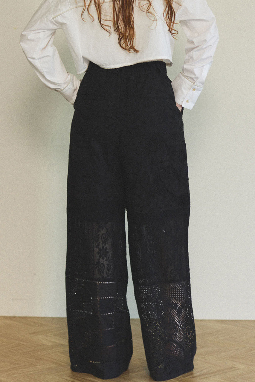 MAISON SPECIAL(メゾンスペシャル)｜Lace Fabric Docking Pants