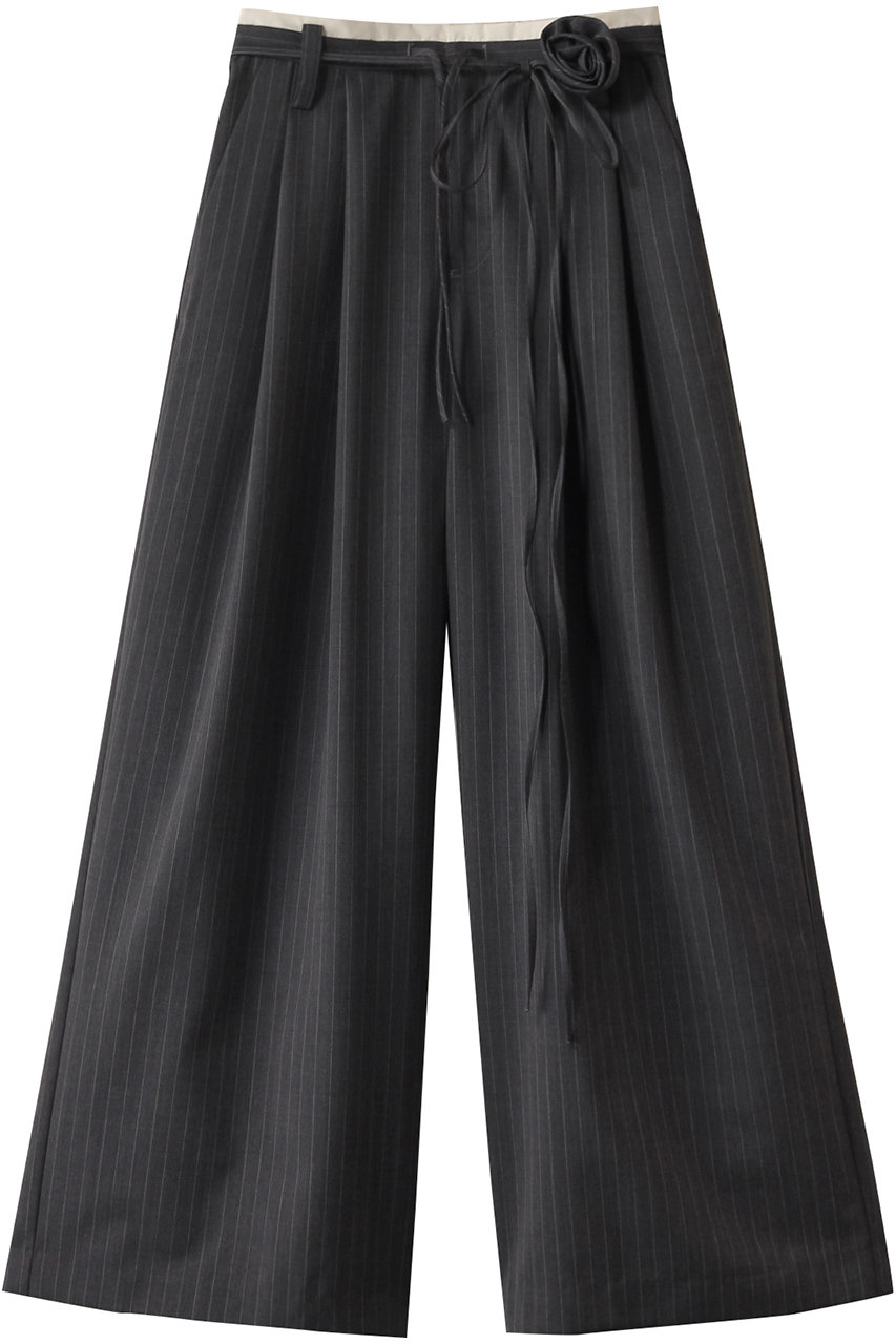 メゾンスペシャル/MAISON SPECIALのMotif Super Wide Double Waisted Pants/モチーフスーパーワイドダブルウエストパンツ(GRY(グレー)/21251465802)