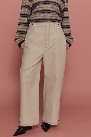 メゾンスペシャル/MAISON SPECIALのCocoon Silhouette Chino Wide Pants/コクーンチノワイドパンツ(110600/110601)