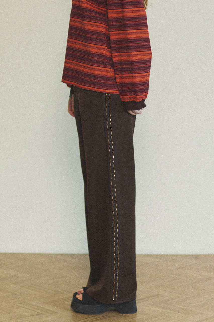 MAISON SPECIAL(メゾンスペシャル)｜Side Rhinestone Pants/サイド