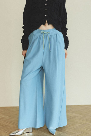 メゾンスペシャル/MAISON SPECIALのTuck Gather Wide Silhouette Sweatpants/タックギャザースウェットワイドパンツ(110600/110601)