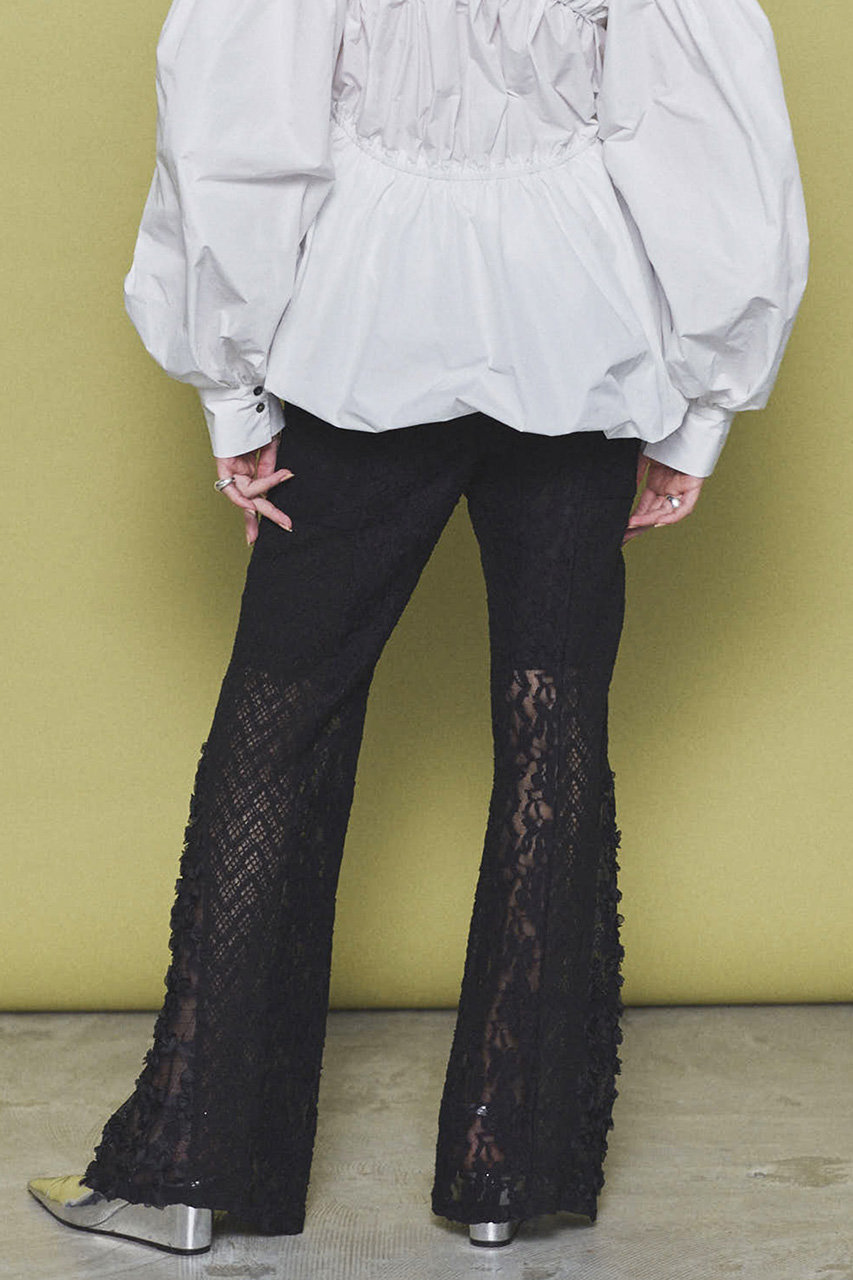 MAISON SPECIAL パンツ Lace Fabric Flare Pants/レース