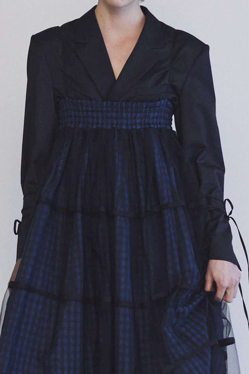 MAISON SPECIAL(メゾンスペシャル)｜2way Tulle Layered Plaid Pattern
