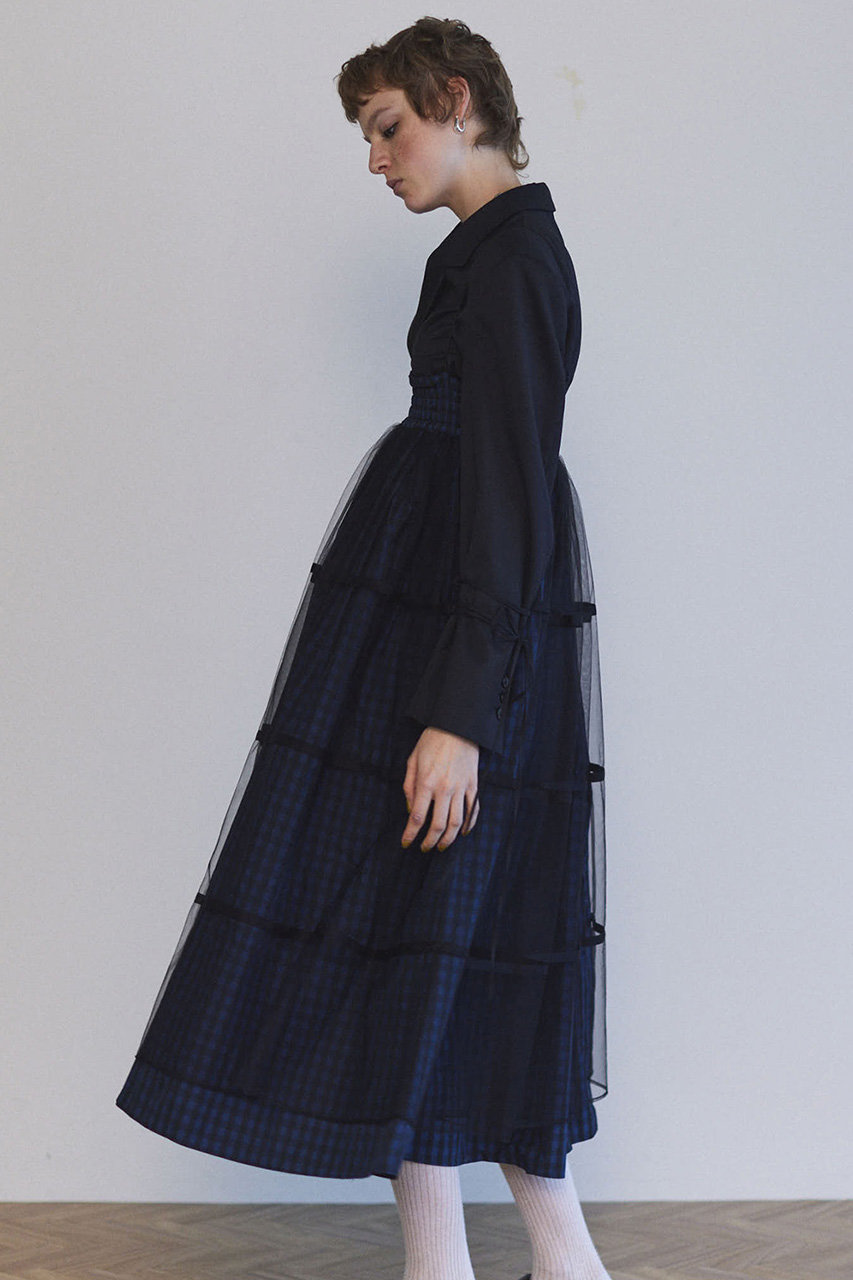 MAISON SPECIAL(メゾンスペシャル)｜2way Tulle Layered Plaid Pattern