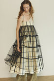 MAISON SPECIAL(メゾンスペシャル)｜2way Tulle Layered Plaid Pattern
