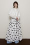 【予約販売】Sheer Fabric Floral Pattern Narrow Belt Volume Silhouette Skirt/シアーフラワーナローベルトボリュームスカート メゾンスペシャル/MAISON SPECIAL