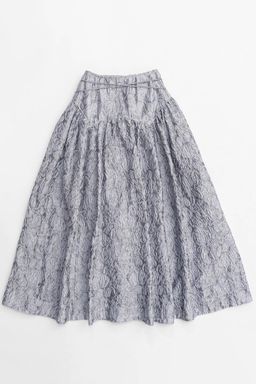 メゾンスペシャル/MAISON SPECIALの【予約販売】Jacquard Narrow Belt Volume Silhouette Skirt/ジャガードナローベルトボリュームスカート(GRY(グレー)/21251515304)