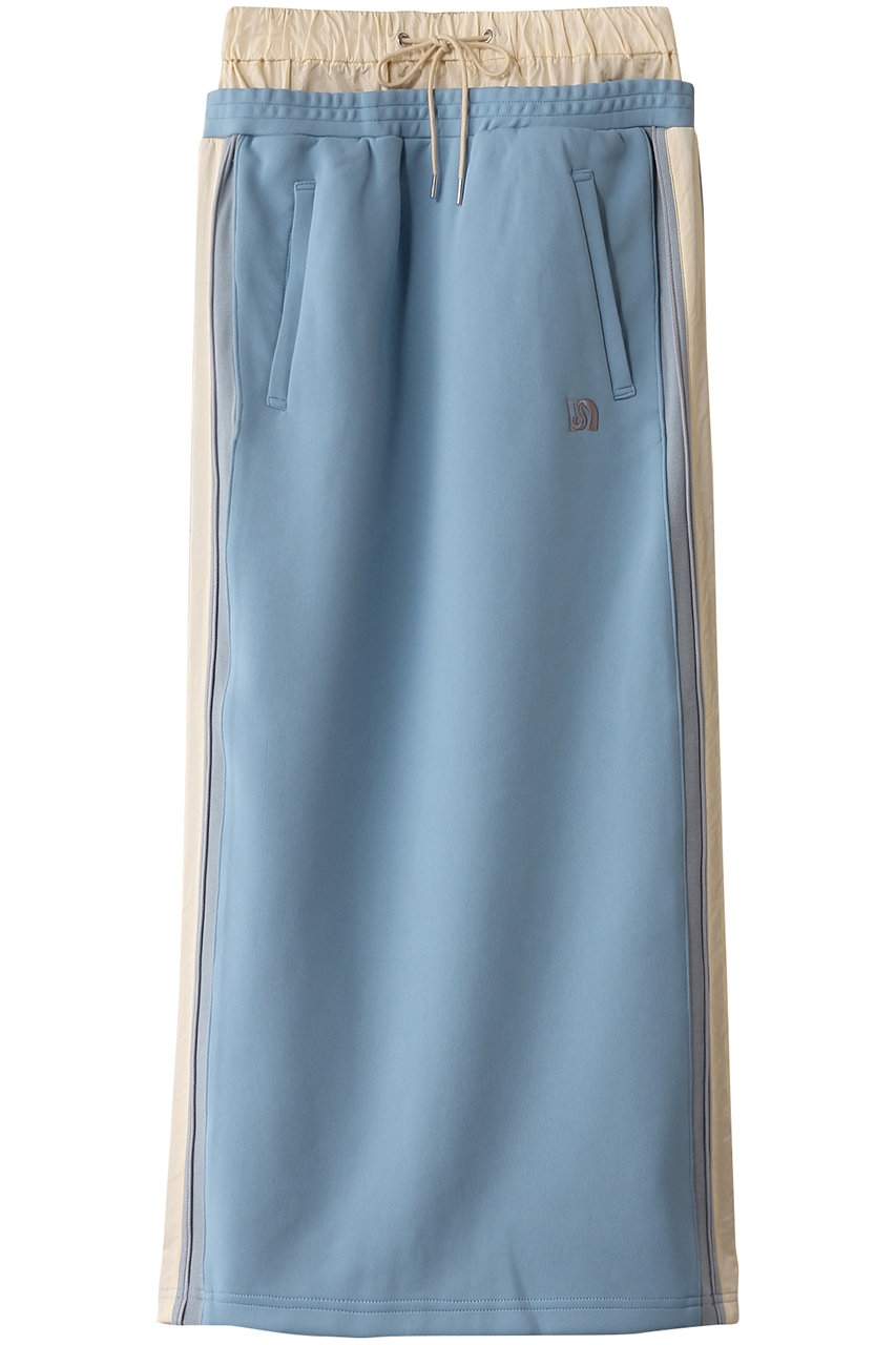 メゾンスペシャル/MAISON SPECIALのDouble Waist Side Line Jersey Skirt/ダブルウエストサイドラインジャージスカート(BLU(ブルー)/21251515305)