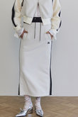 Double Waist Side Line Jersey Skirt/ダブルウエストサイドラインジャージスカート