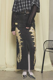 High Damage Slit Tight Silhouette Skirt/ハイダメージスリットタイトスカート