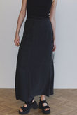 Satin Docking Maxi Skirt/サテンドッキングマキシスカート