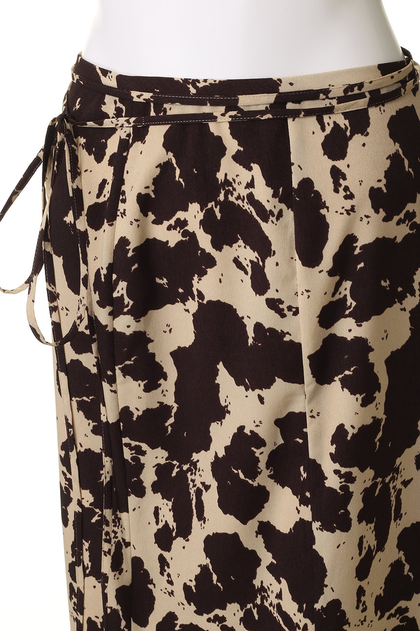 掲載5日迄メゾンスペシャルCOW Printedスカート36 MAISON SPECIAL スカート COW Printed Maxi Skirt/COWプリント