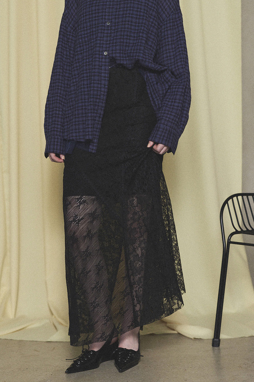 MAISON SPECIAL(メゾンスペシャル)｜Lace Fabric Docking Skirt/レース