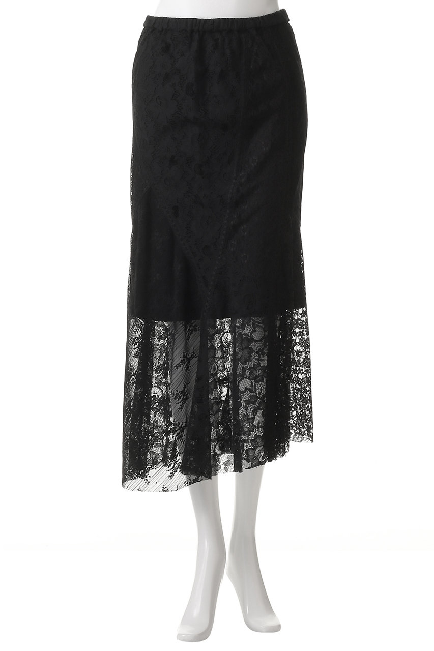 【MAISONSPECIAL】メゾンスペシャル ロング スカート ブラック Tack Pleats Vegan Leather Long Skirt/タックプリーツ