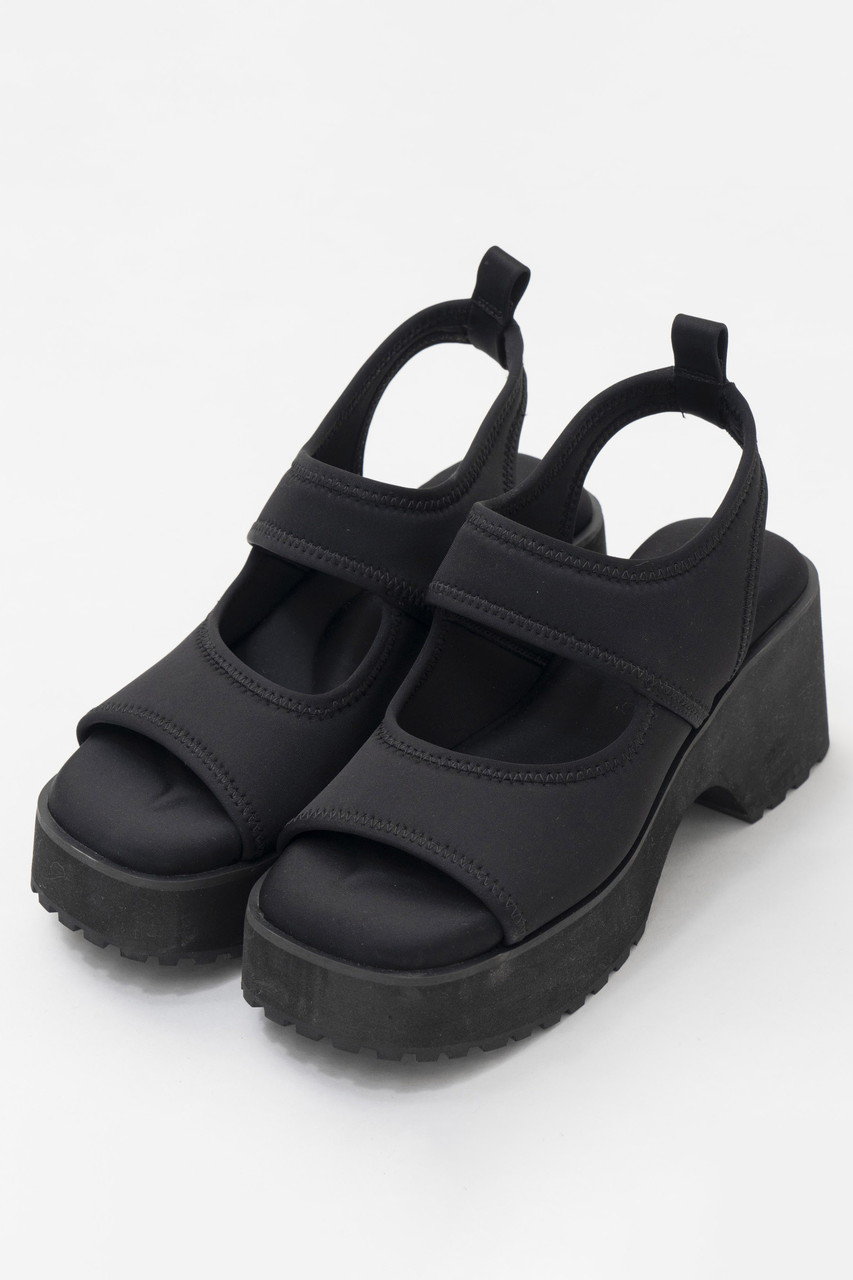 メゾンスペシャル/MAISON SPECIALの【予約販売】Volume Sole Stretch Sandals/ボリュームソールストレッチサンダル(BLK(ブラック)/21251565503)