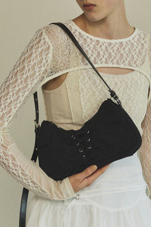 メゾンスペシャル/MAISON SPECIALのLace Up Saddle Bag/レースアップサドルバッグ
