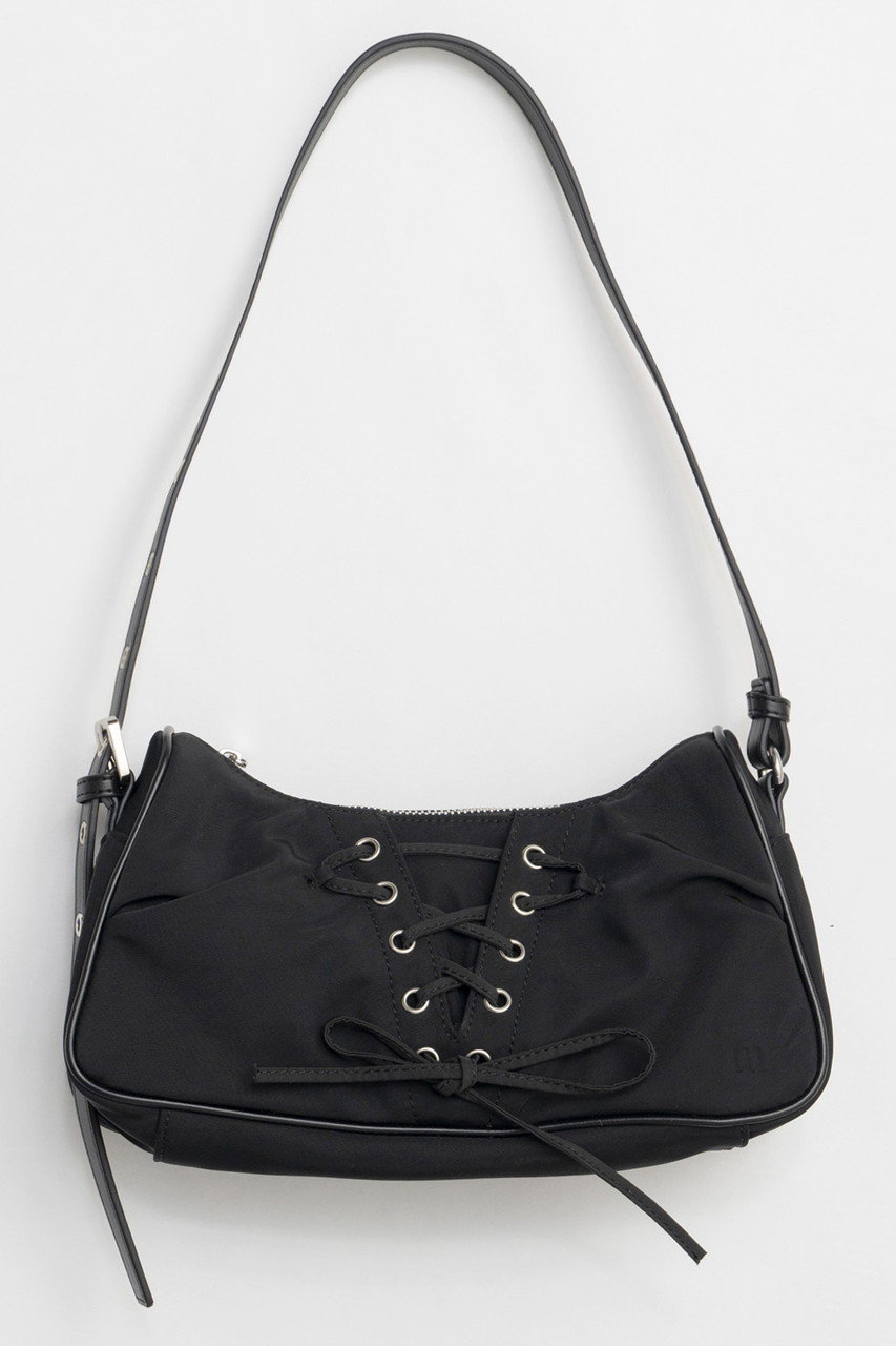 メゾンスペシャル/MAISON SPECIALの【予約販売】Lace Up Saddle Bag/レースアップサドルバッグ(BLK(ブラック)/21251615505)