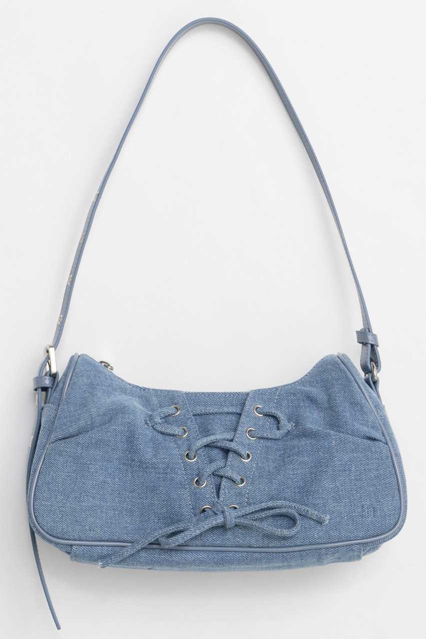 メゾンスペシャル/MAISON SPECIALの【予約販売】Lace Up Denim Saddle Bag/レースアップデニムサドルバッグ(BLU(ブルー)/21251615506)