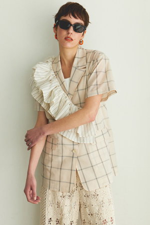 メゾンスペシャル　ストライプ柄 スタジアムジャケット Random Striped Jacket/ランダムストライプジャケット【MAISON