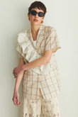 Sheer Half Sleeve Jacket/シアーハーフスリーブジャケット
