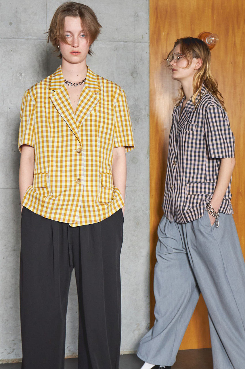 MAISON SPECIAL(メゾンスペシャル)｜Color Plaid Half Sleeve Jacket 