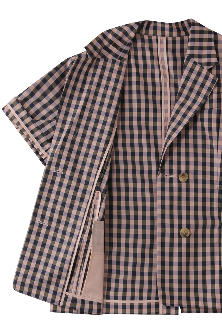 MAISON SPECIAL(メゾンスペシャル)｜Color Plaid Half Sleeve Jacket