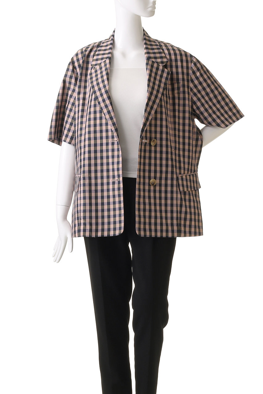MAISON SPECIAL(メゾンスペシャル)｜Color Plaid Half Sleeve Jacket