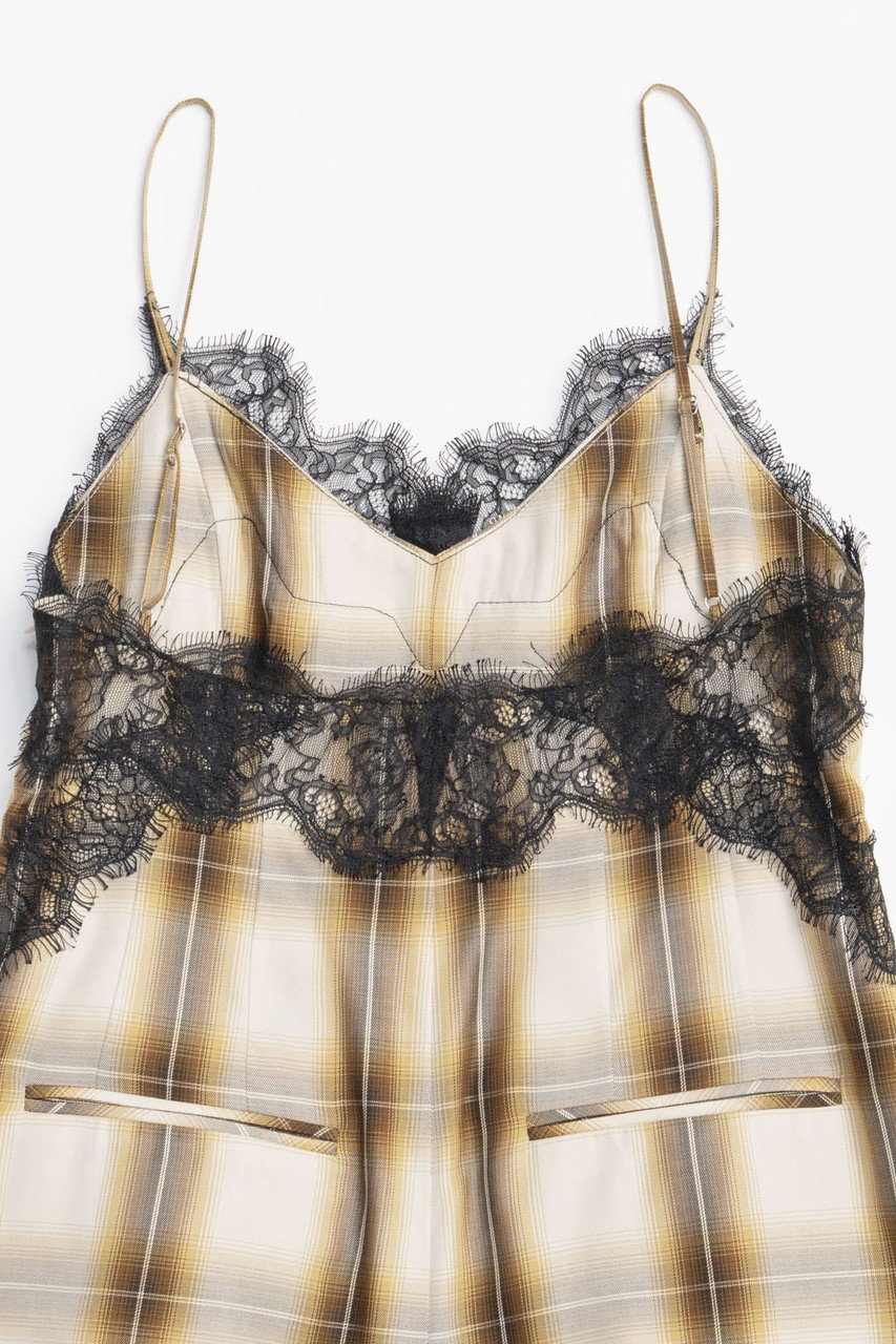 サロペット・オーバーオール・オールインワン Plaid Lace Camisole All-In-One MAISON SPECIAL｜Plaid Lace Camisole All-In-One | Rakuten