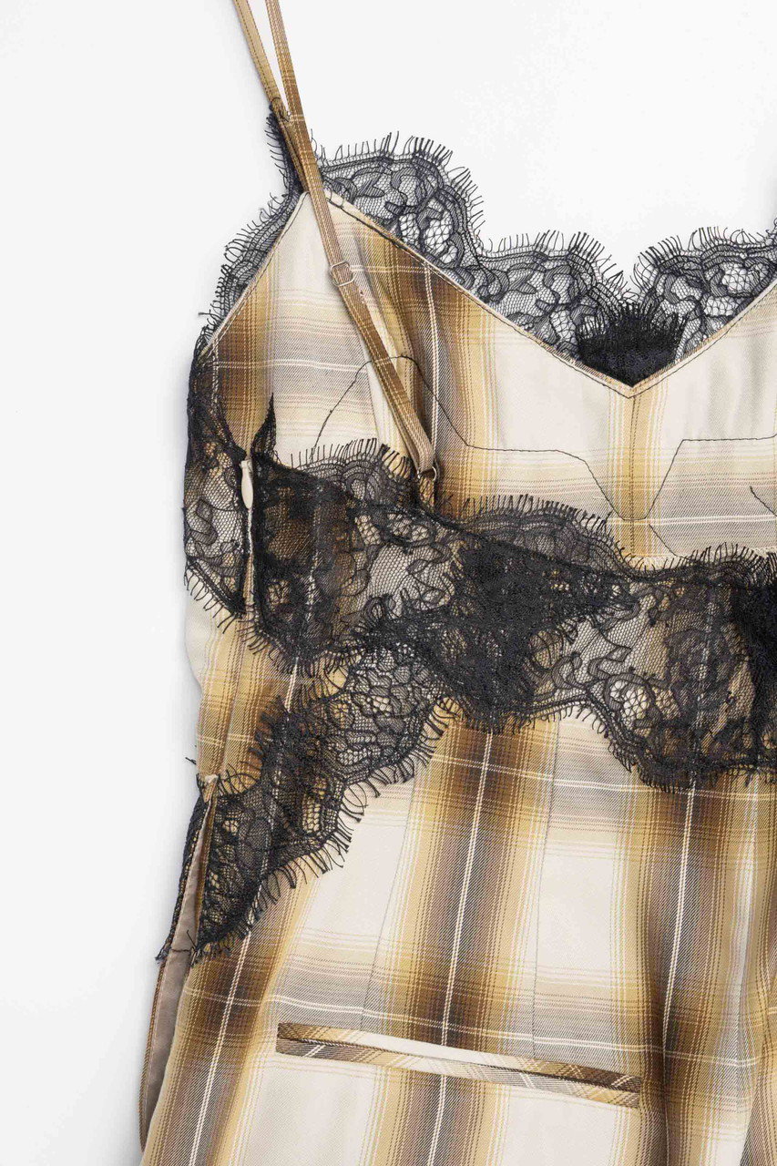 MAISON SPECIAL(メゾンスペシャル)｜Plaid Lace Camisole All-In