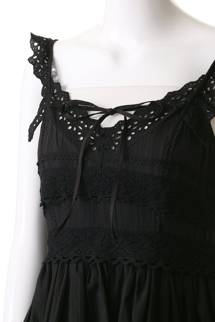 【匿名発送】マルチドッキングレースワンピース/ ブラック /メゾンスペシャル MAISON SPECIAL(メゾンスペシャル)｜Multi Fabric Docking Lace