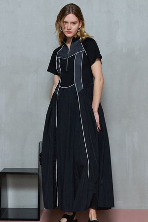 メゾンスペシャル/MAISON SPECIALのZip Up Volume Dress/ジップアップボリュームワンピース(110500/110503)
