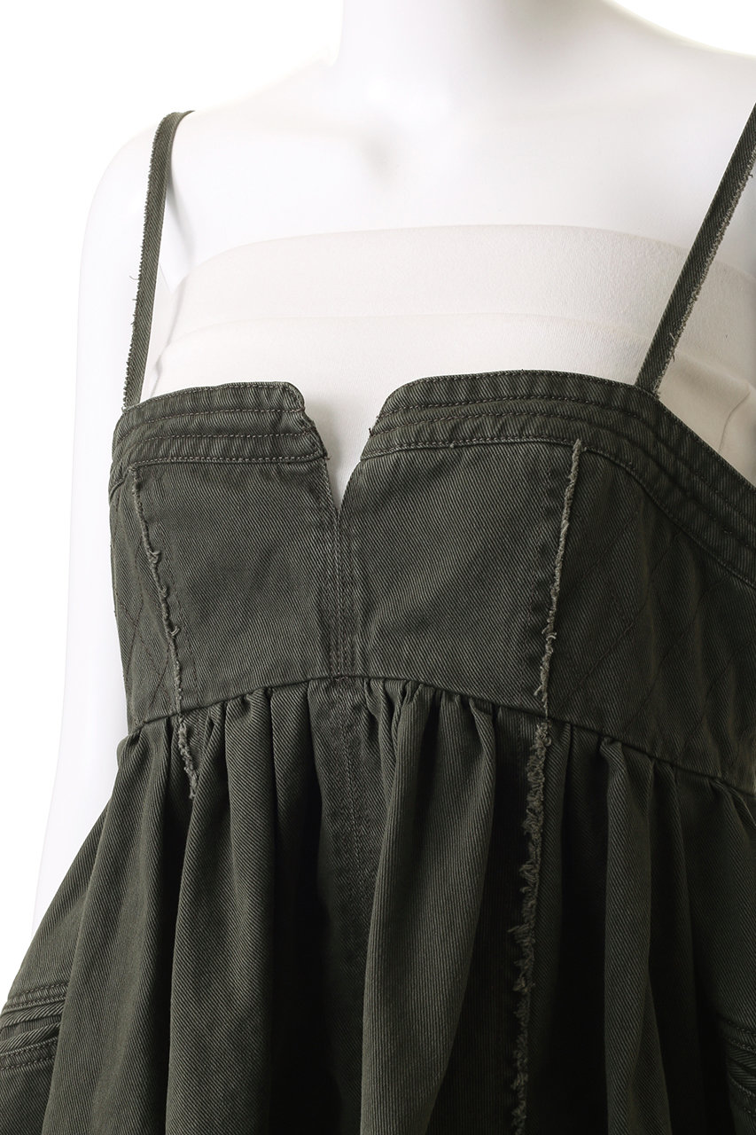 Washed Peplum Tops