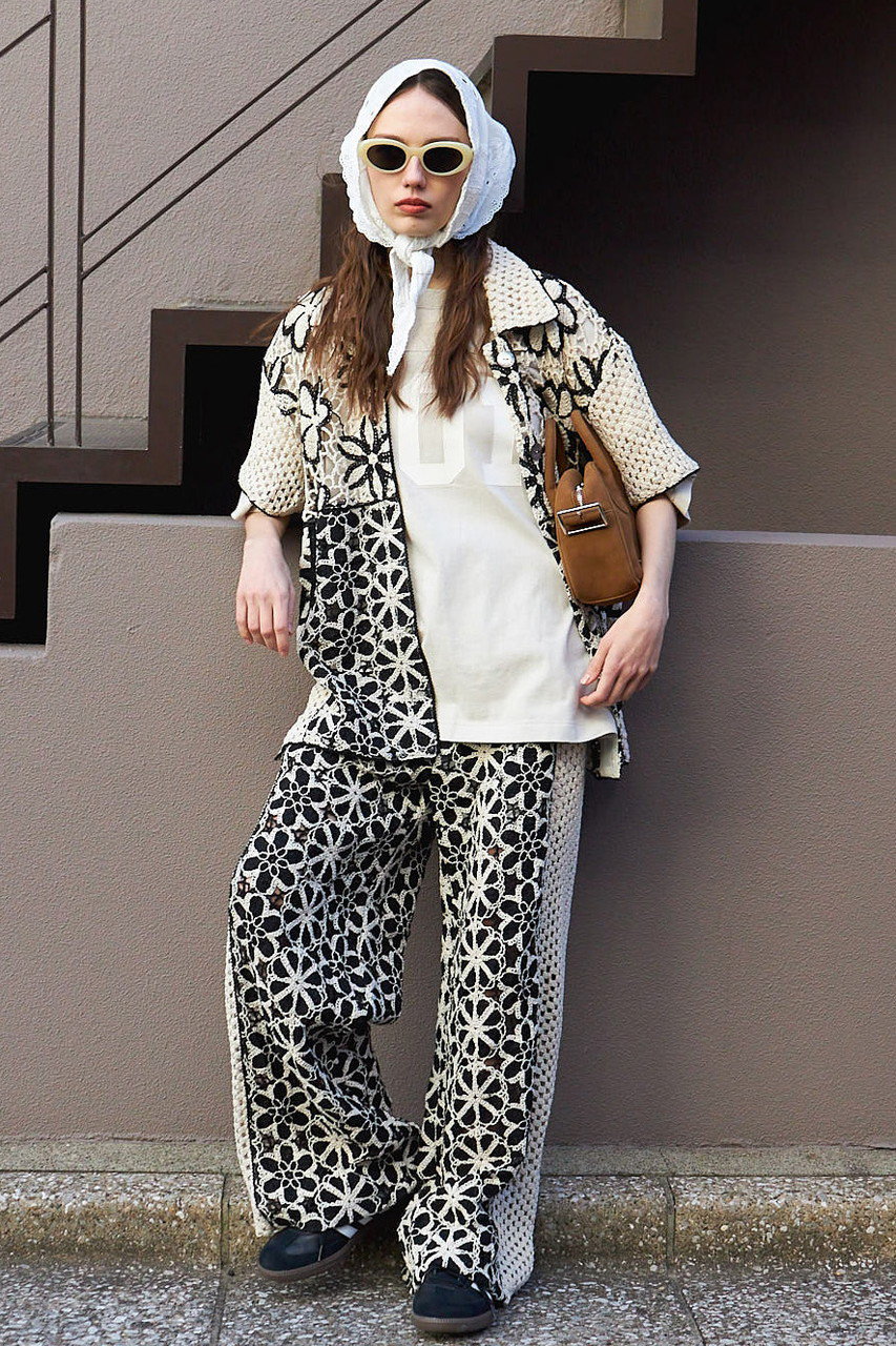 MAISON SPECIAL(メゾンスペシャル)｜Mixed Lace Oversized Shirt