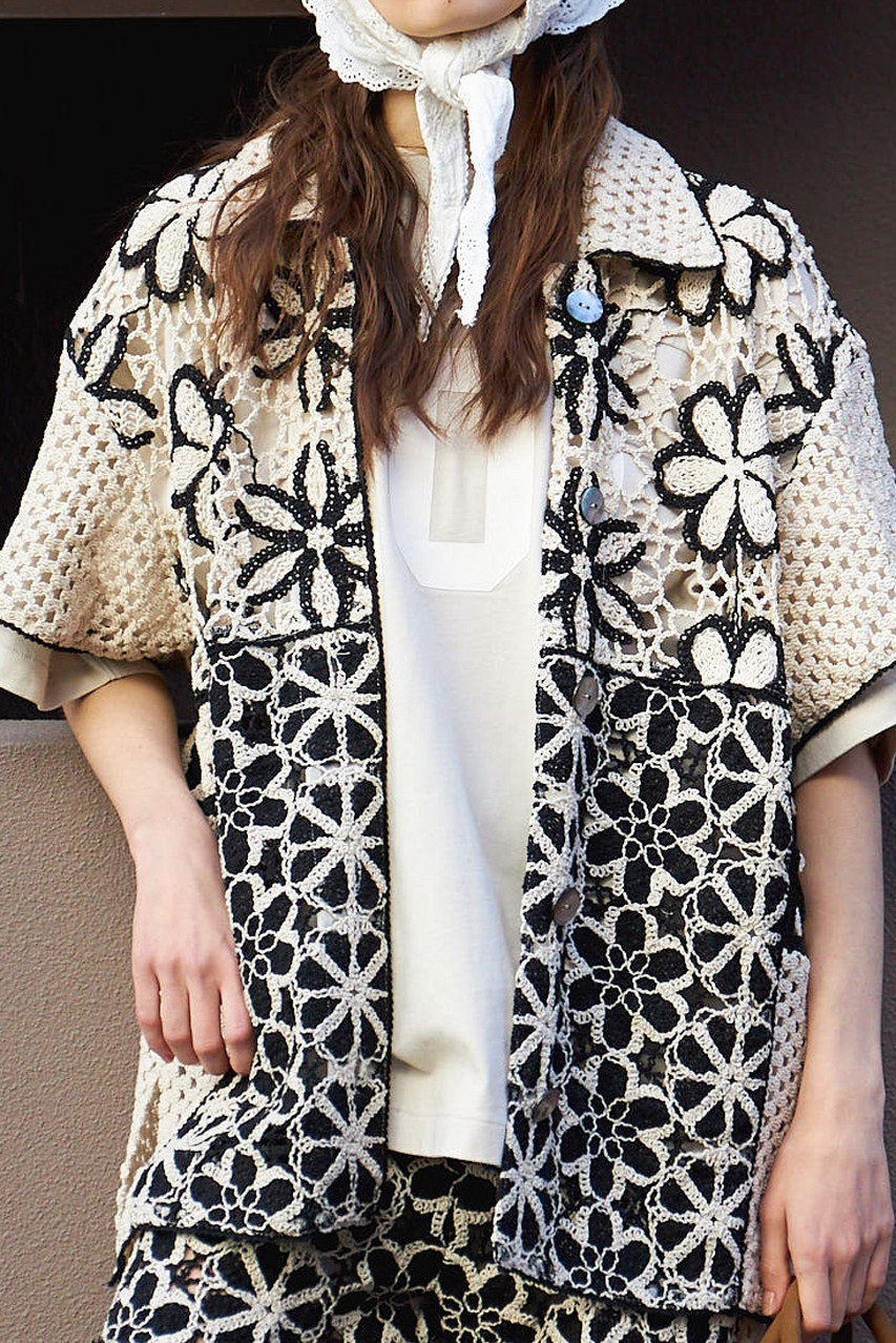 メゾンスペシャル　1度着　美品　シャツ MAISON SPECIAL ブラウス シャツ Flower Shirring Tops/フラワー