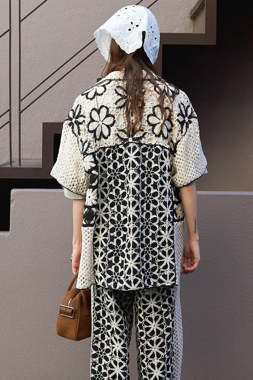 MAISON SPECIAL(メゾンスペシャル)｜Mixed Lace Oversized Shirt