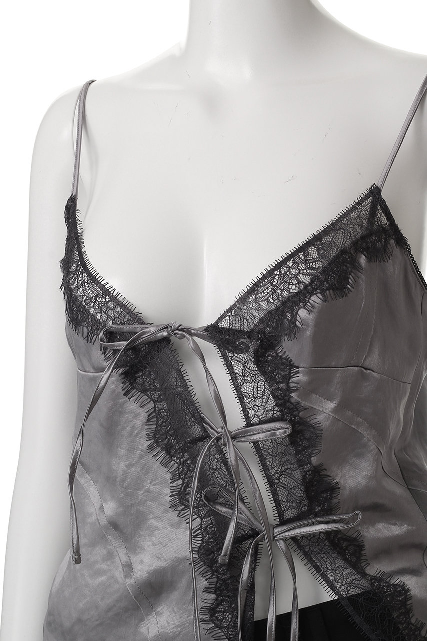 トップス MAISON SPECIAL  Lace Docking Camisole Lace Docking Satin Camisole