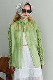 Oversize Shear Ribbon Shirt/オーバーシアーリボンシャツ
