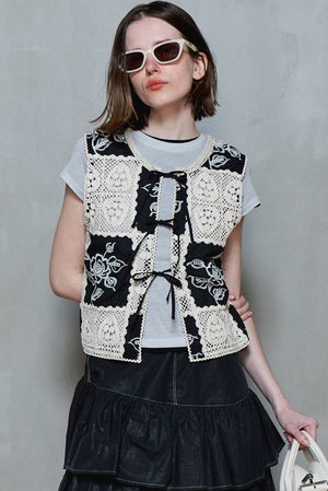 MAISON SPECIAL ベスト ジレ Motif Bustier/モチーフビスチェ