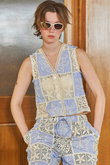 2way Embroidery Vest/2WAYエンブロイダリーベスト