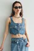 Studs Denim Bustier/スタッズデニムビスチェ