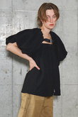 Jacquard Volume Sleeve Tops/ジャガードボリュームスリーブトップス