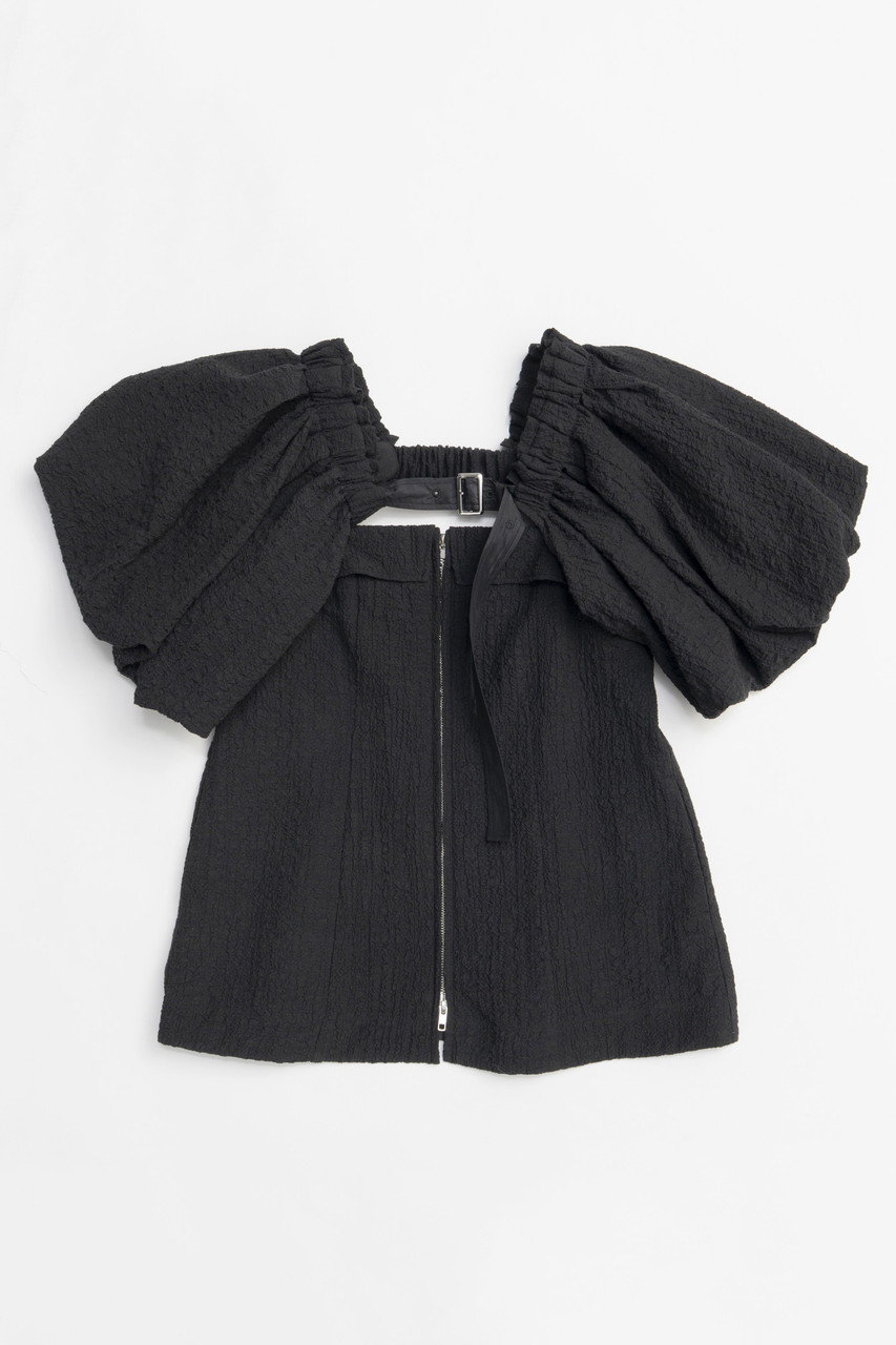 メゾンスペシャル MAISON SPECIAL ジャガードカットソー 21212365111 ブラック サイズ：F hugall_8701113542