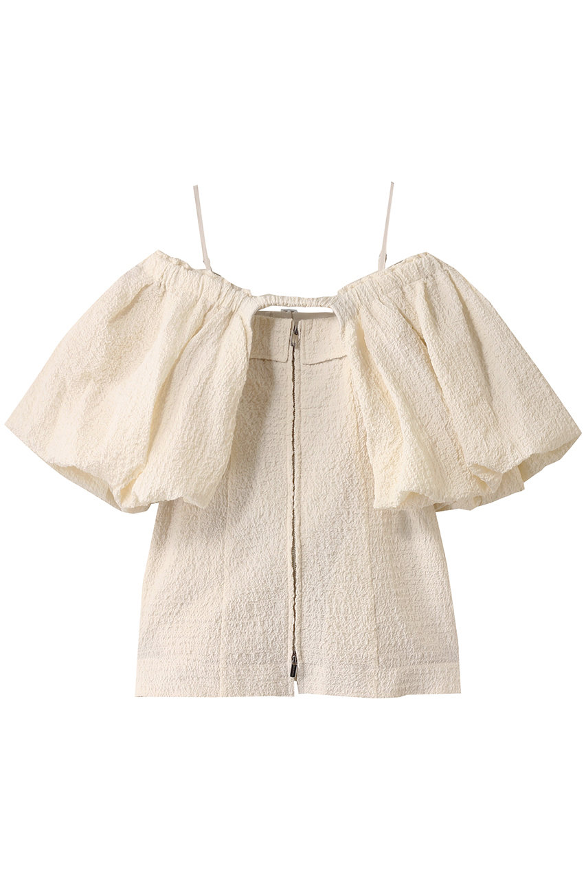 MAISON SPECIAL Jacquard Volume Sleeve Tops/ジャガードボリュームスリーブトップス (WHT(ホワイト), FREE) メゾンスペシャル ELLE SHOP MAISON SPECIAL Jacquard Volume Sleeve Tops/ジャガードボリュームスリーブトップス (WHT(ホワイト), FREE) メゾンスペシャル ELLE SHOP