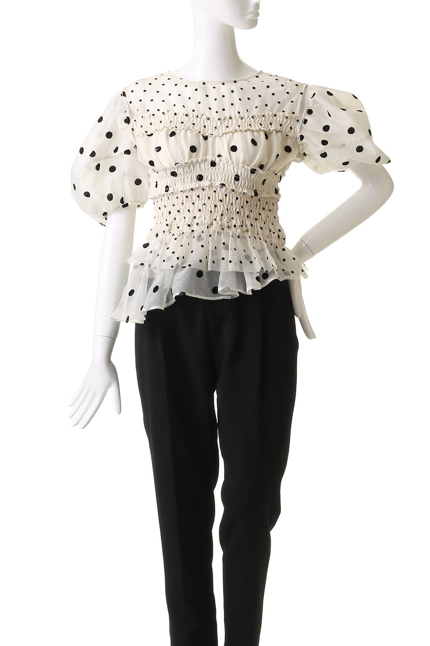 トップス 2way Sleeve Dot Ruffle Blouse MAISON 2way Sleeve Dot Ruffle Blouse MAISON - メルカリ