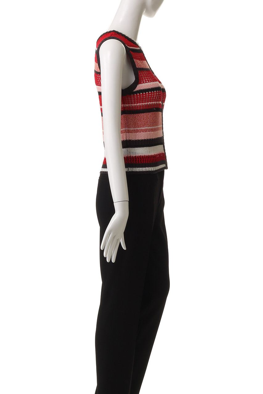 MAISON SPECIAL◆ベスト/FREE/ポリエステル/BLK MAISON SPECIAL(メゾンスペシャル)｜2way Multi Border Tank Top