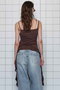 Ruffle Shirring Camisole/ラッフルシャーリングキャミソール メゾンスペシャル/MAISON SPECIAL