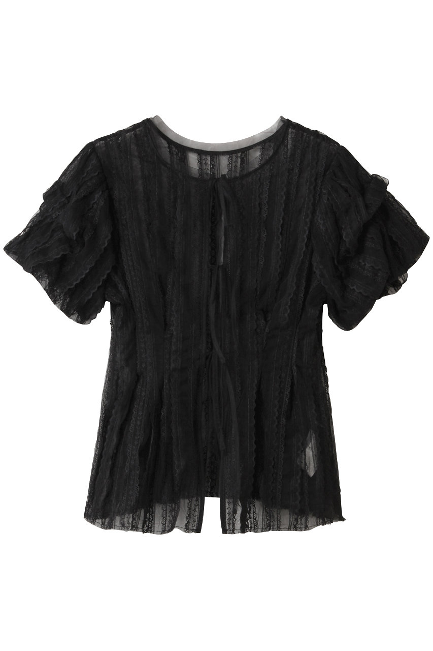 MAISON SPECIAL Lace Peplum 2way Tops/レースペプラム2WAYトップス (BLK(ブラック), FREE) メゾンスペシャル ELLE SHOP MAISON SPECIAL Lace Peplum 2way Tops/レースペプラム2WAYトップス (BLK(ブラック), FREE) メゾンスペシャル ELLE SHOP