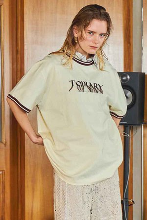 メゾンスペシャル/MAISON SPECIALのFringe Embroidery Big Ringer T-shirt/フリンジエンブロイダリービッグリンガーTEE(110100/110102)