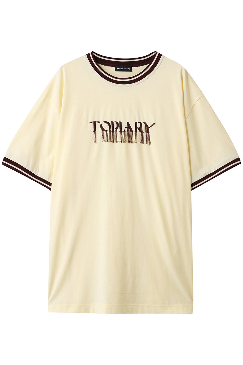 Fringe Embroidery Big Ringer T-shirt/フリンジエンブロイダリービッグリンガーTEE
